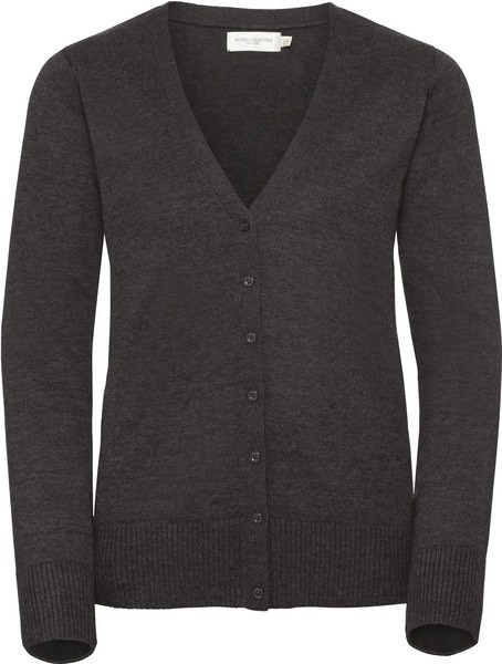 Russell Collection RU715F - Ladies' V-Neck Knitted Cardigan