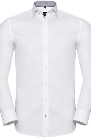 Russell RU964M - LONG SLEEVE HERRINGBONE SHIRT