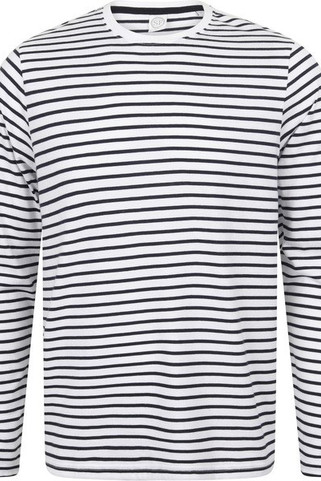 Skinnifit SFM204 - LANGÄRMELIGES GESTREIFTES T-SHIRT