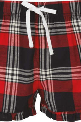 Skinnifit SK082 - Women's Tartan Frill Lounge Shorts