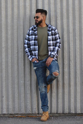 Timberlea T4000 - Chemise à capuche en flanelle unisexe