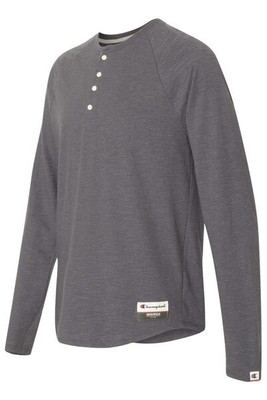Champion AO380 - T-Shirt Henley à manches longues pour les adultes
