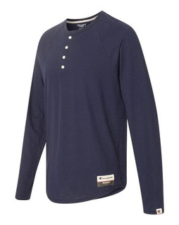 Champion AO380 - T-Shirt Henley à manches longues pour les adultes