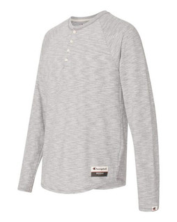 Champion AO380 - T-Shirt Henley à manches longues pour les adultes