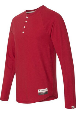 Champion AO380 - T-Shirt Henley à manches longues pour les adultes