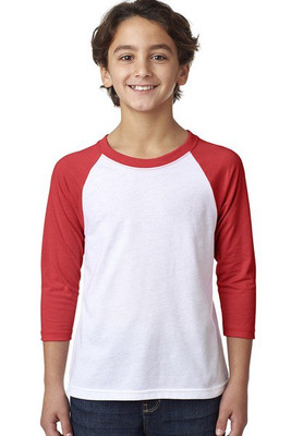 Next Level 3352 - T-Shirt Youth Cvc 3/4 Raglan