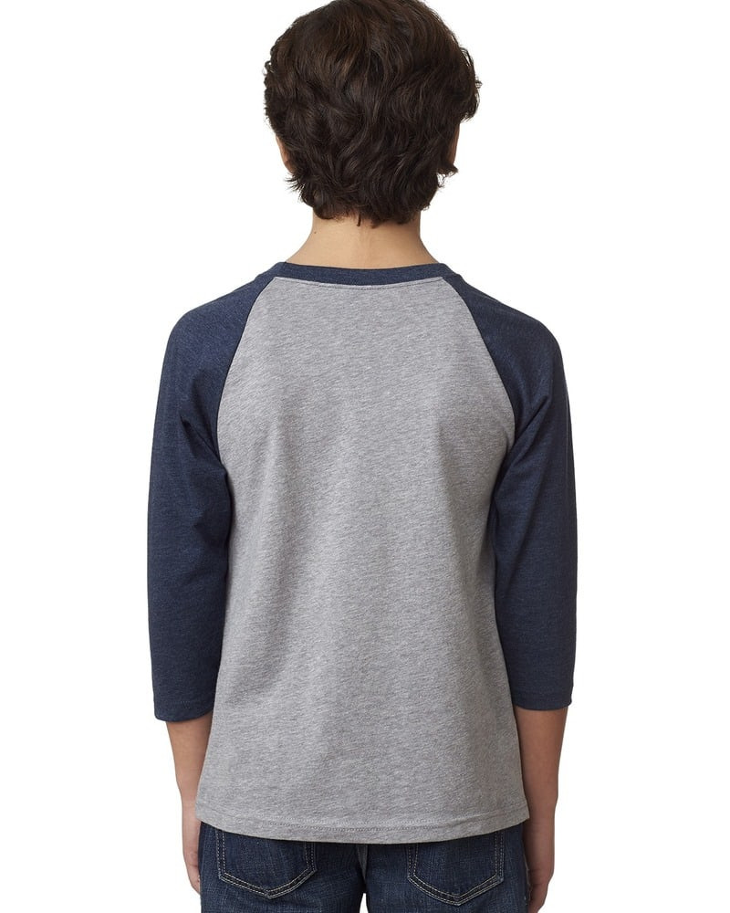 Next Level 3352 - Youth CVC 3/4 Raglan T-shirt - Midnight