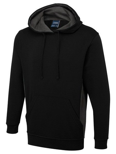 Radsow by Uneek UC517 - Premium Two Tone Hooded Sweatshirt with Contrast Panels