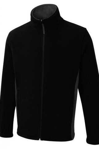 Radsow by Uneek UC617 - Zweifarbige Fleece-Jacke mit durchgehendem Reißverschluss