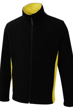 Radsow by Uneek UC617 - Zweifarbige Fleece-Jacke mit durchgehendem Reißverschluss