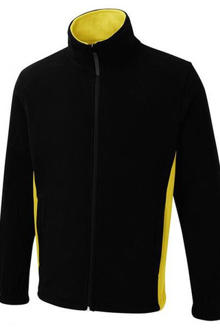 Radsow by Uneek UC617 - Zweifarbige Fleece-Jacke mit durchgehendem Reißverschluss
