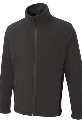 Radsow by Uneek UC617 - Zweifarbige Fleece-Jacke mit durchgehendem Reißverschluss
