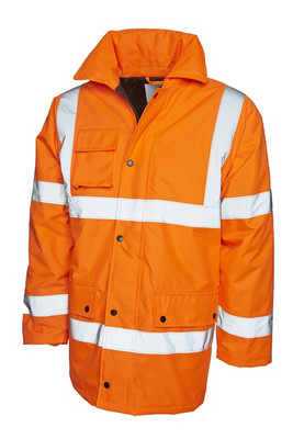 Radsow by Uneek UC803 - High Visibility Waterproof Safety Jacket with Reflective Strips