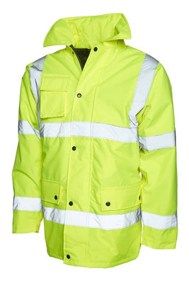 Radsow by Uneek UC803 - High Visibility Waterproof Safety Jacket with Reflective Strips