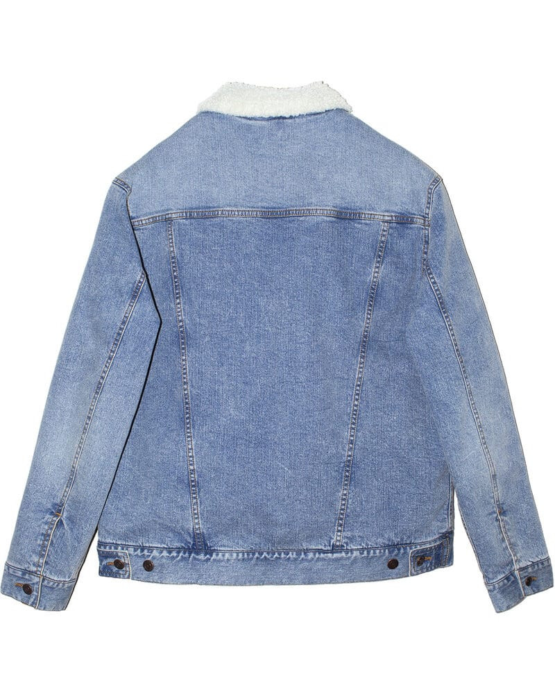 Threadfast 372J - Unisex Sherpa-Lined Denim Jacket - Lt