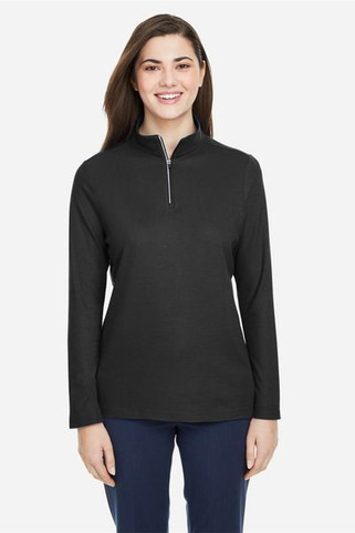 Core 365 CE405W - Ladies Fusion ChromaSoft Pique Quarter-Zip