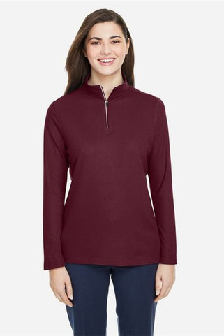 Core 365 CE405W - Ladies Fusion ChromaSoft Pique Quarter-Zip