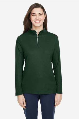 Core 365 CE405W - Ladies Fusion ChromaSoft Pique Quarter-Zip