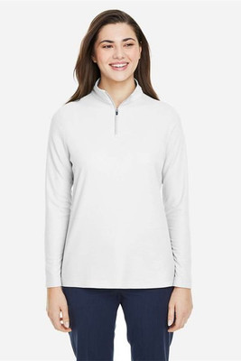 Core 365 CE405W - Ladies Fusion ChromaSoft Pique Quarter-Zip