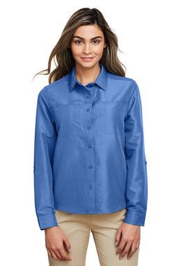 Harriton M580LW - Chemise Performance Femme Key West à Manches Longues