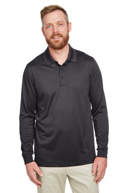 Harriton M348LT - Mens Tall Long Sleeve Snag-Free Performance Polo