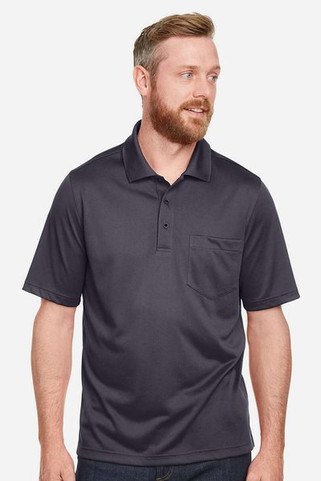 Harriton M348P - Mens Advantage Snag Protection Plus IL Pocket Polo