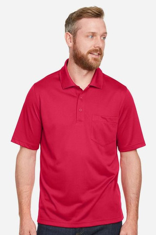 Harriton M348P - Mens Advantage Snag Protection Plus IL Pocket Polo