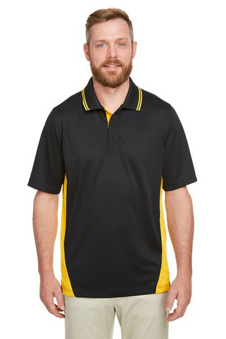 Harriton M386 - Mens Flash Snag Protection Plus IL Colorblock Polo
