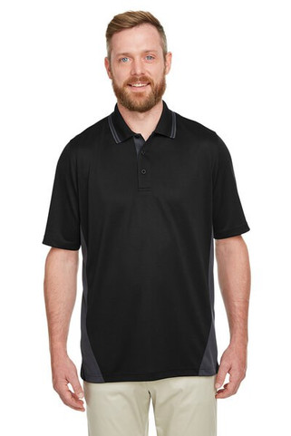 Harriton M386 - Mens Flash Snag Protection Plus IL Colorblock Polo