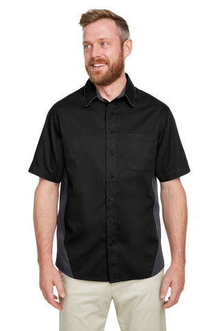 Harriton M586 - Mens Flash IL Colorblock Short Sleeve Shirt