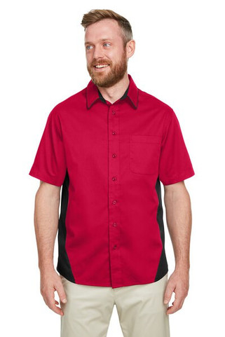 Harriton M586 - Mens Flash IL Colorblock Short Sleeve Shirt