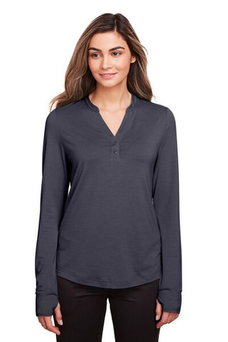 North End NE400W - Ladies Jaq Snap-Up Stretch Performance Pullover