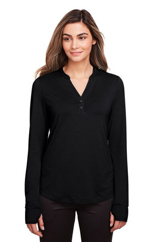 North End NE400W - Ladies Jaq Snap-Up Stretch Performance Pullover