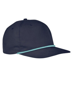 Big Accessories BA671 - Classic 5-Panel Golf Cap with Mesh and Rope Detail