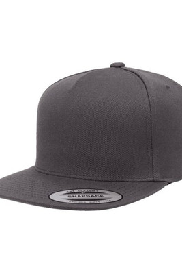 Yupoong YP5089 - Adult 5-Panel Structured Flat Visor Classic Snapback Cap