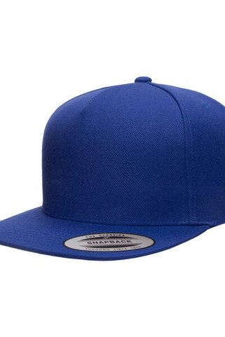 Yupoong YP5089 - Adult 5-Panel Structured Flat Visor Classic Snapback Cap