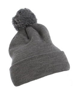 Yupoong 1501P - Cuffed Knit Beanie with Pom Pom Hat