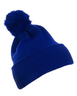 Yupoong 1501P - Cuffed Knit Beanie with Pom Pom Hat