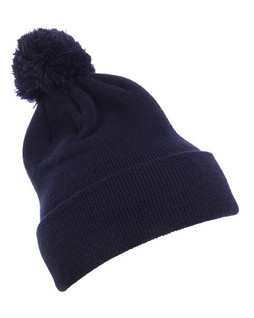 Yupoong 1501P - Cuffed Knit Beanie with Pom Pom Hat