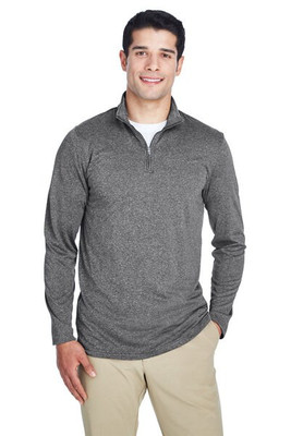 UltraClub 8618 - Men's Cool & Dry Heathered Performance Quarter-Zip