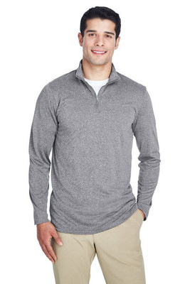 UltraClub 8618 - Men's Cool & Dry Heathered Performance Quarter-Zip