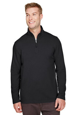 UltraClub UC792 - Mens Coastal Pique Fleece Quarter-Zip