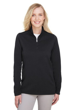 UltraClub UC792W - Ladies Coastal Pique Fleece Quarter-Zip
