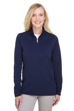 UltraClub UC792W - Ladies Coastal Pique Fleece Quarter-Zip