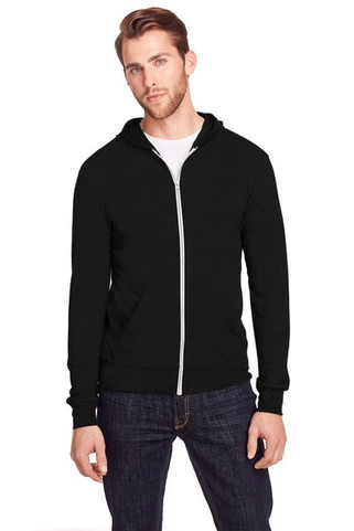 Threadfast 302Z - Unisex Triblend Full-Zip Light Hoodie