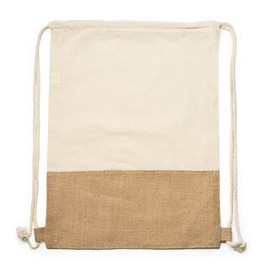 Stamina BO7557 - WILKES Eco drawstring backpack made of 120 gsm cotton and jute in natural colour