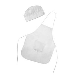 JAMIE Non-woven colour apron and hat set for children - EgotierPro DE9133