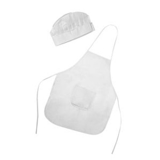 JAMIE Non-woven colour apron and hat set for children - EgotierPro DE9133