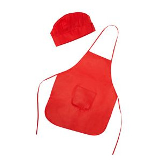 JAMIE Non-woven colour apron and hat set for children - EgotierPro DE9133