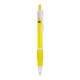 Stamina HW8008 - ONTARIO Push ball pen in translucent finish and soft matching grip